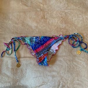 Luli Fama Wavey Ruched Brazilian Bikini Bottom